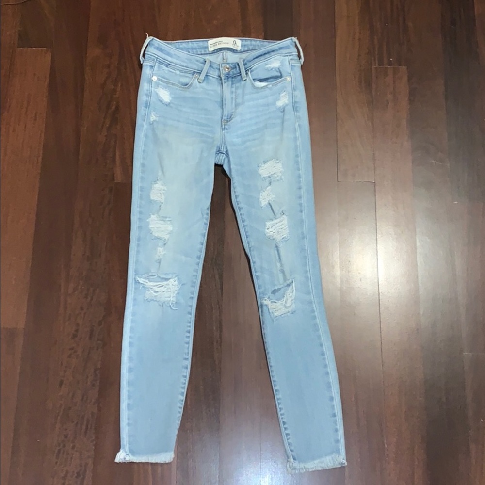 Abercrombie and Fitch light ripped jeans